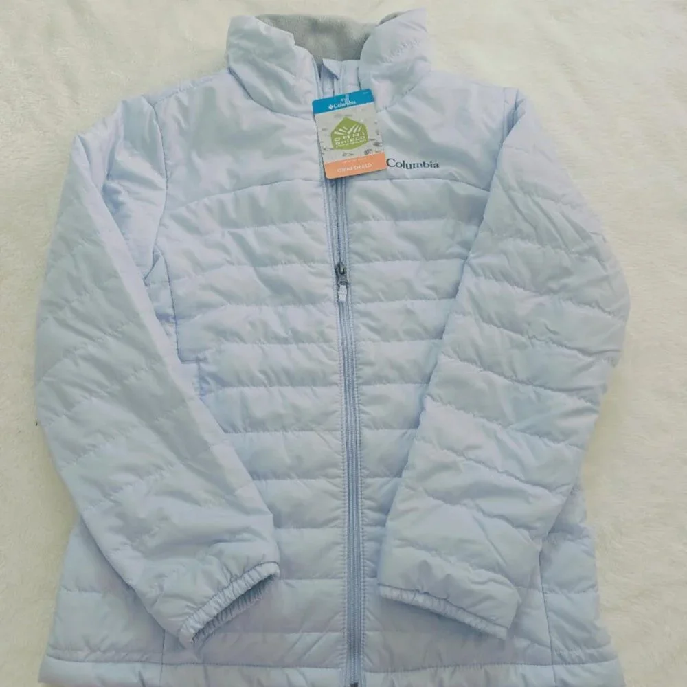 NWT Columbia Kids' Jade Fleece Lined Puffer Jacket Water-repellent - Picture 2 of 2